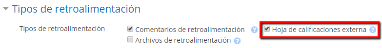 Tipo de retroalimentación