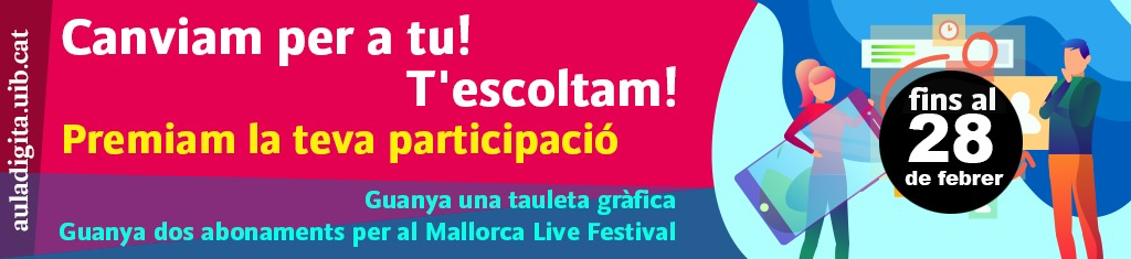 Imatge promocional del concurs per millorar Aula digital