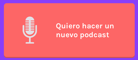 Captura de pantalla del botó per crear un nou Podcast