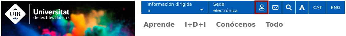 Captura de imagen donde se ve destacado el icono de perfil personal.